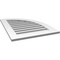 Ekena Millwork Quarter Round Top Right Surface Mount PVC Gable Vent w/ 3-1/2"W x 1"P Standard Frame, 24"W x 32"H GVPQR24X3201SF - alternate 5